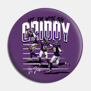 Justin Jefferson Minnesota Griddy Dance Pin