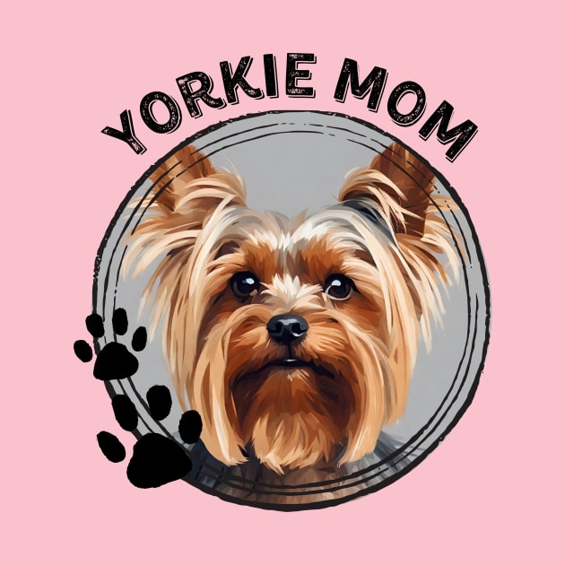 Yorkie Yorkshire Terrier Dog Mom Dog Breed Portrait by PoliticalBabes