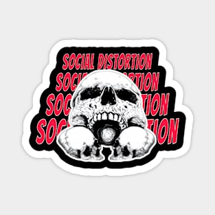 Skull social distortion Magnet