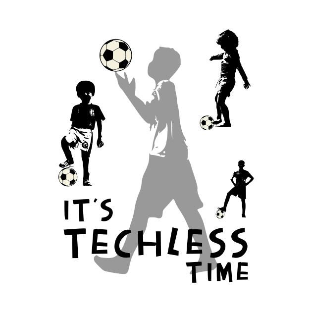 Techless Time Soccer Football Futbol Kids Athlete Athletic Tee by UnpluggedLife