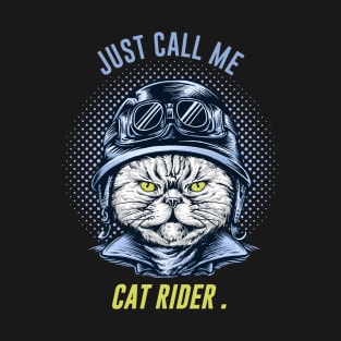 MOTORCYCLE BIKE RIDER - Cat RIDER T-Shirt