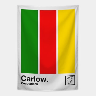 County Carlow / Original Retro Style Minimalist Poster Design Tapestry