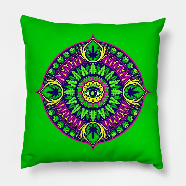 Pot Mandala Pillow by machmigo