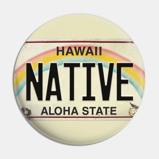 Vintage Hawaii License Plate NATIVE Pin by HaleiwaNorthShoreSign