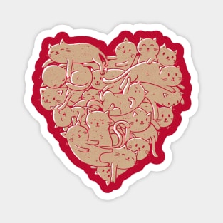 I Love Cats Heart Magnet