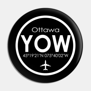 YOW, Ottawa International Airport Pin