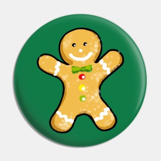 Christmas gingerbread man cookie Pin