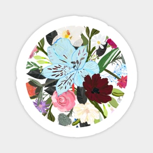 Floral Colorful Bouquet Pattern Magnet