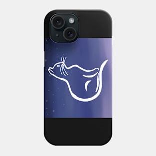 Cosmic Kitty (White Outlined) Phone Case