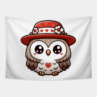 Cute Kawaii Valentine's Ow Tapestry