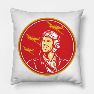 Pilot With Airplanes Flying Pillow