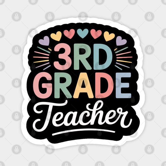 Third Grade Teacher Appreciation 3rd Grade Teacher Magnet by Ink Lines