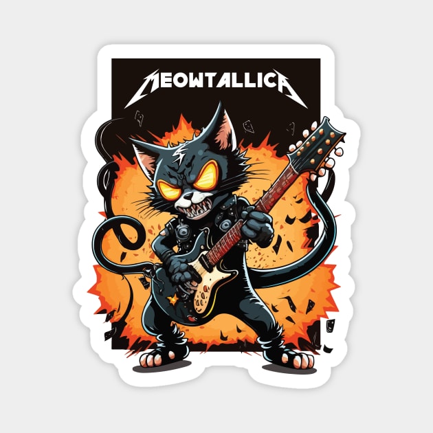 Meowtallica 5 Magnet by vectrus