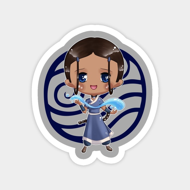 Chibi Katara Magnet by sambeawesome