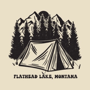 Flathead Lake Montana Camping, Hiking and Family Vacations T-Shirt