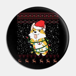 Christmas Lights Dog Lover Pin