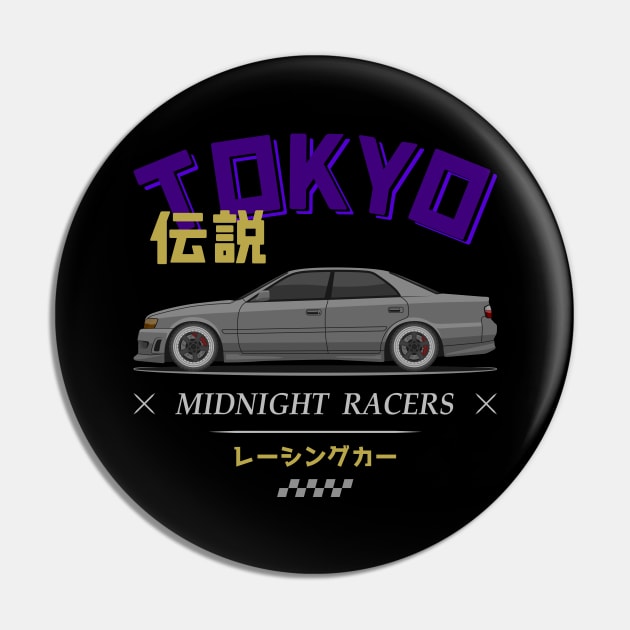 Tuner Silver Chaser JDM Pin by GoldenTuners