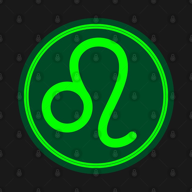 Cool Green Leo Symbol by MysticZodiac