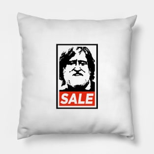 Gabe Newell Steam Sale Buy Poster Design Obey Pillow