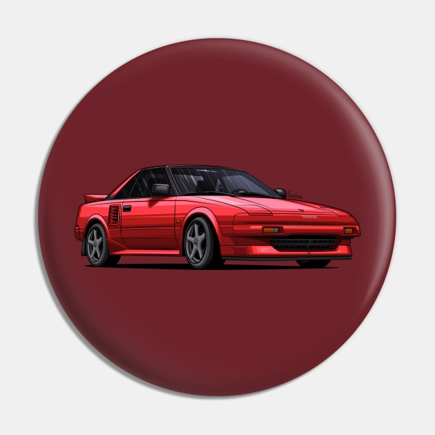 Toyota MR2 SW11 Red - Digital drawing Pin by Mario Ramos Rally Art