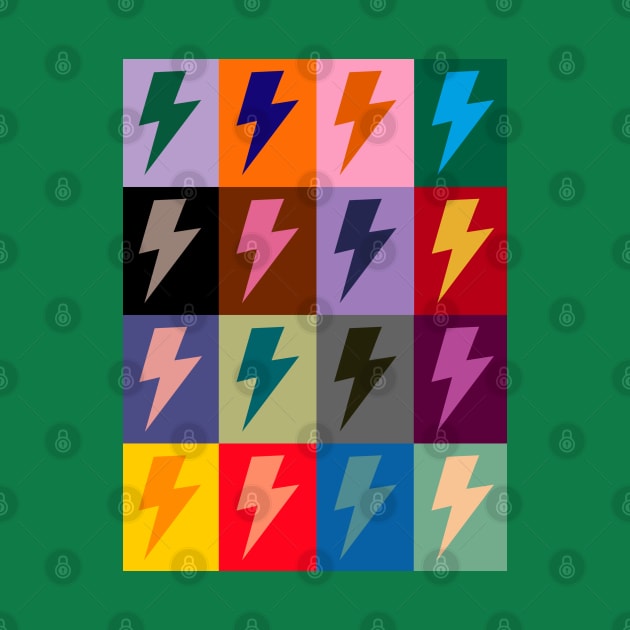 Lightning Bolts Pattern Check Multi Colour by OneThreeSix