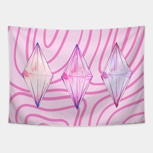 Cute pink plumbobs Tapestry