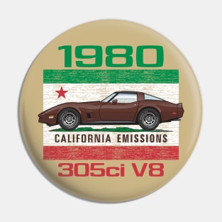 California Emissions Brown 1980 Pin