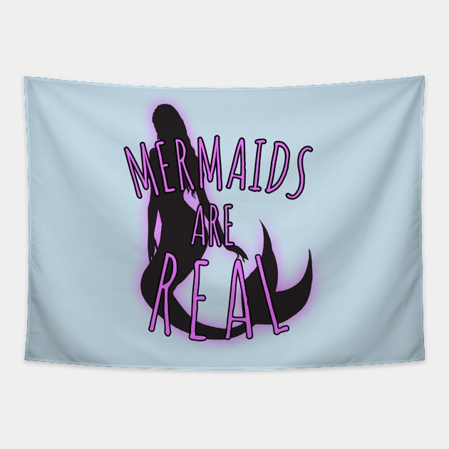 Mermaids are real Tapestry by Coreoceanart