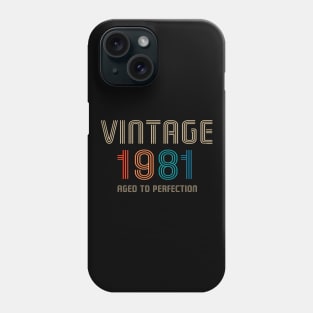 Vintage 1981 Aged to Perfection 40th birthday gift Phone Case