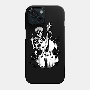 funny skeleton playing bass Phone Case