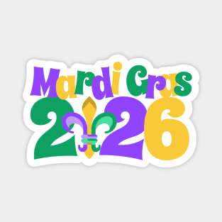 Mardi Gras 2026 fleur-de-lis Magnet