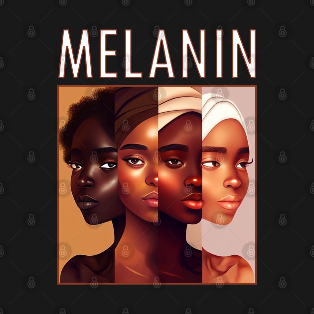 Afrocentric Melanin Shades Black Women by Merchweaver