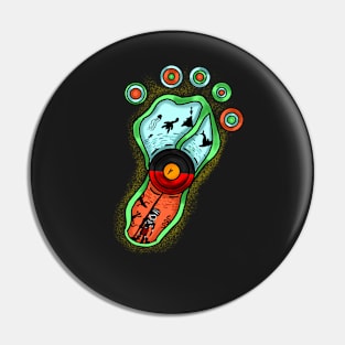 Aboriginal  foot print Pin