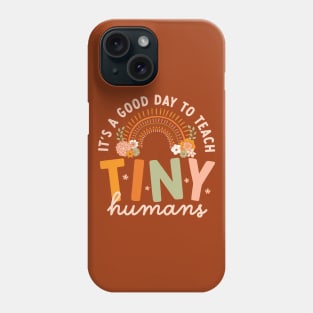 Retro Boho Preschool Teacher Quote - Brown Phone Case