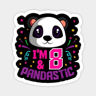 I'M 8 Pandastic Panda Bday Celebration Magnet