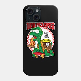 Turtle Pizza Express - Mutant Turtle Skateboard Pizza Delivery Phone Case