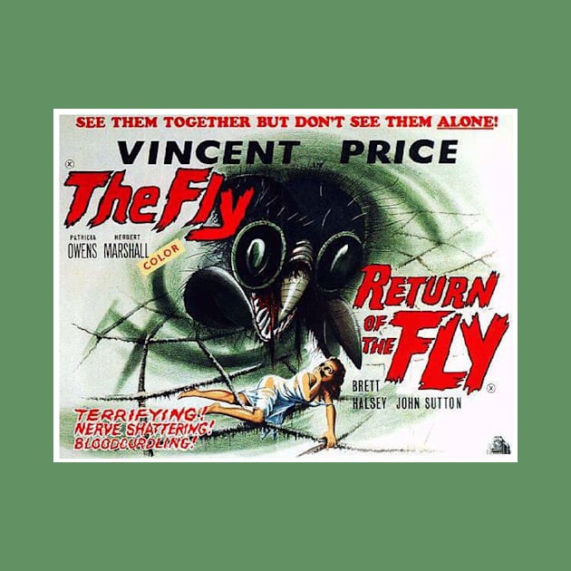 Classic Sci-Fi Lobby Card - The Fly & Return of The Fly by Starbase79