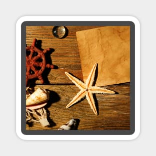 Starfish and Sea Shell Magnet