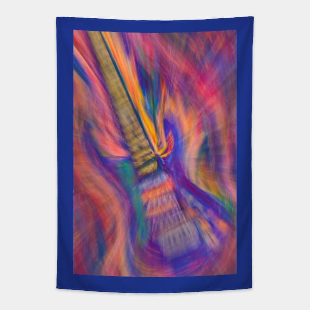 Guitar Art - In the Beginning Tapestry by KatImages