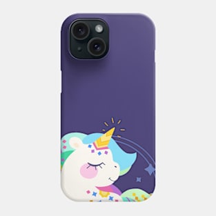 Magic Unicorn with colorful mane Phone Case