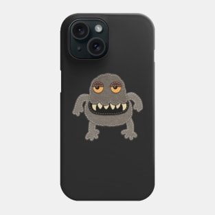 Little Brown Monster | Felt Look | Halloween Sticker Phone Case