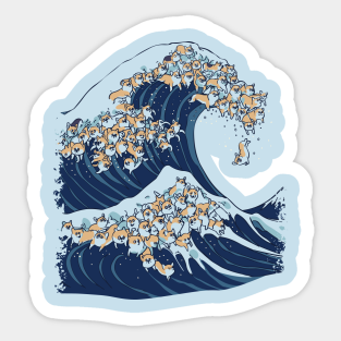 The Great Wave Stickers Teepublic Densetsu no surf prince (legendary surf prince), исполняет наминори бойс. the great wave stickers teepublic