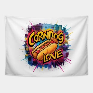 Corndog Love Design Tapestry