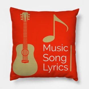 Music song and guitar Pillow