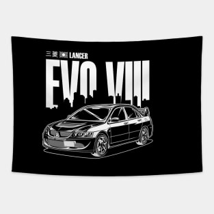 Lancer Evolution VIII - White Print Tapestry