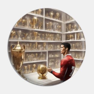 CR7 Cristiano Ronaldo Trophy Cabinet Gift Art Pin