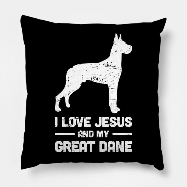 Great Dane - Funny Jesus Christian Dog Pillow by MeatMan