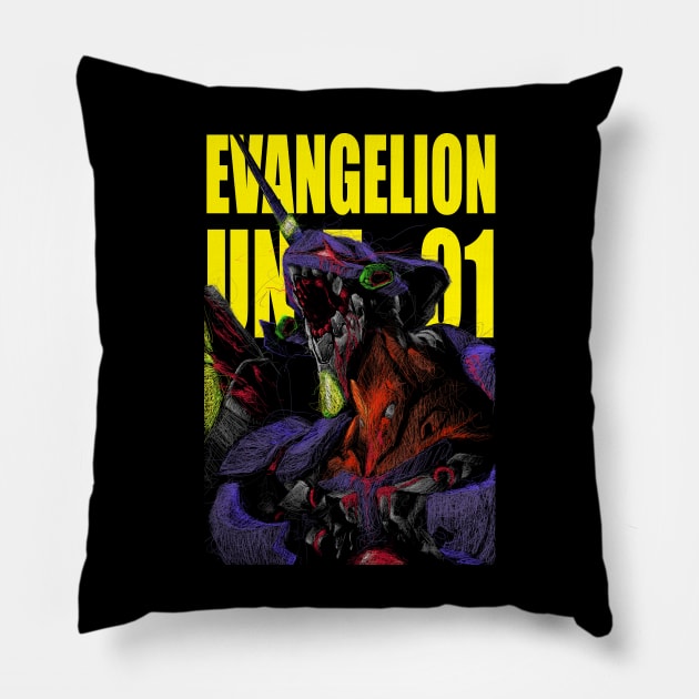 Unit-01 Pillow by mazyoy