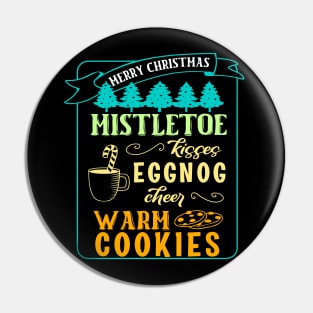 Eggnog Christmas Wishes Egg Nog Day Pin