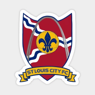 St Louis City FC - Front and Back - Blue Outline Magnet